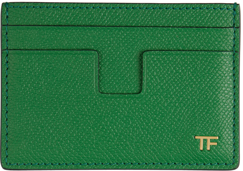 TOM FORD: Green Money Clip Card Holder | SSENSE