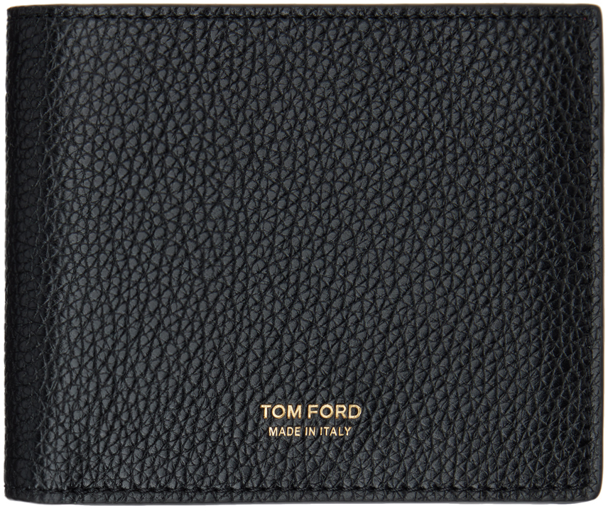 TOM FORD: Black & Red Leather Bifold Wallet | SSENSE