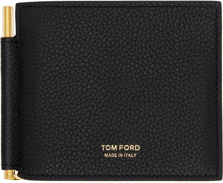 TOM FORD: Black & Red Money Clip Wallet | SSENSE