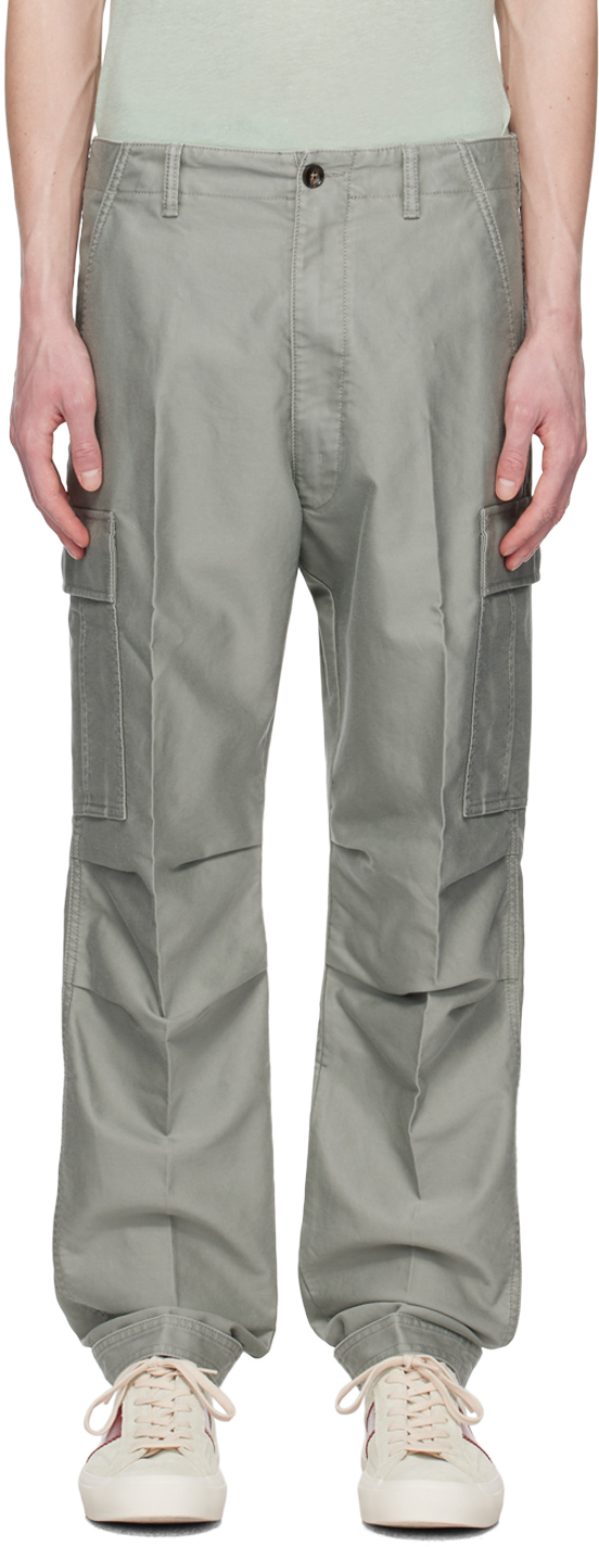 Khaki Compact Cargo Pants by TOM FORD on Sale