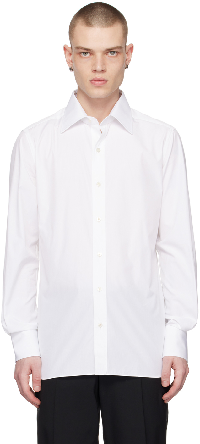 Shop Tom Ford White Button Shirt In Aw001 White