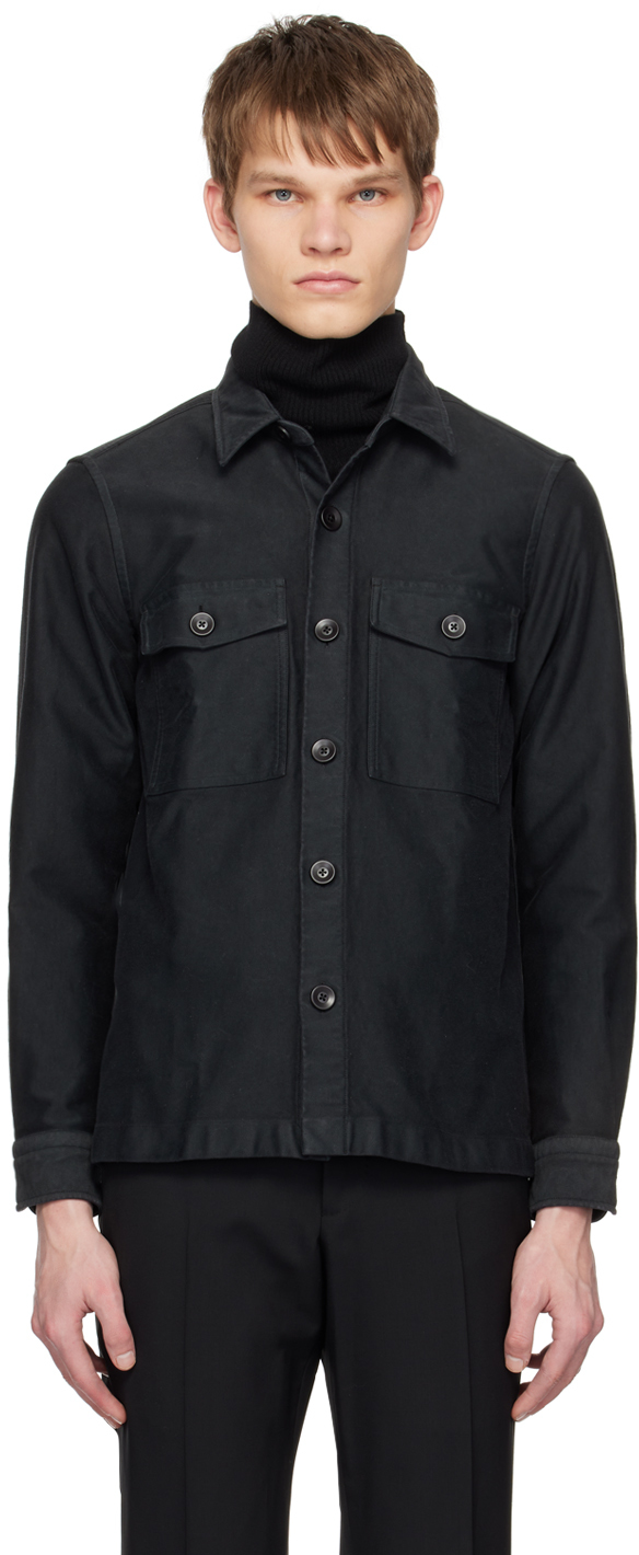 TOM FORD: Black Flap Pocket Shirt | SSENSE