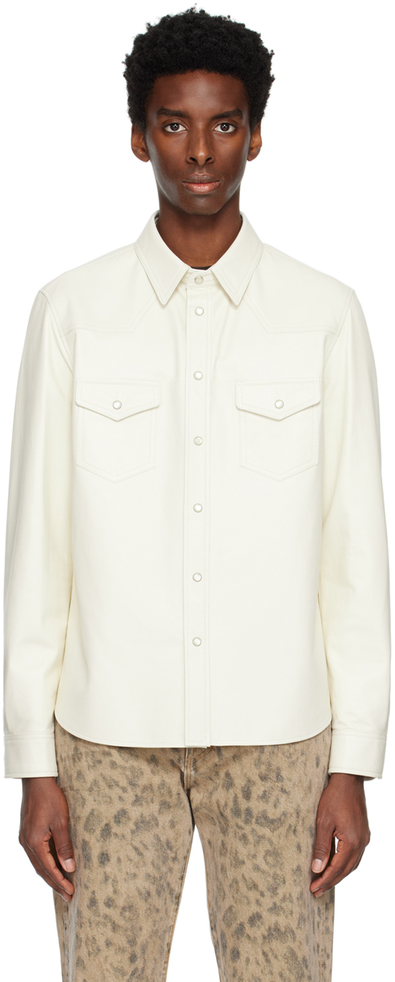 Off-White Press-Stud Leather Jacket by TOM FORD on Sale