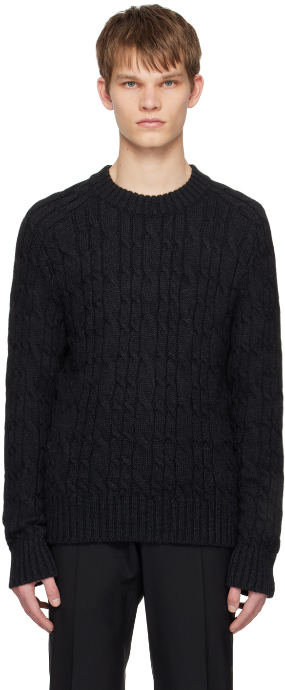 TOM FORD: Black Crewneck Sweater | SSENSE