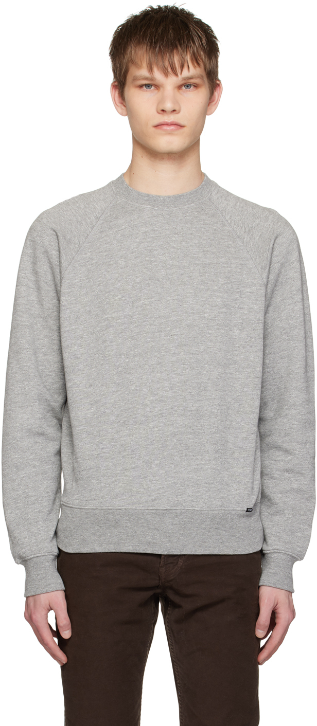 Gray Raglan Sweatshirt by TOM FORD on Sale