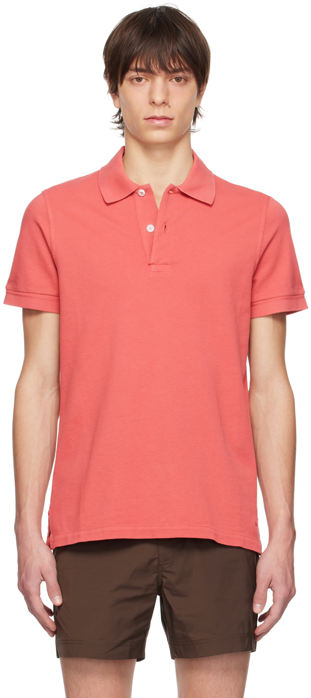 Shop Tom Ford Pink Tennis Polo In Er150 Coral