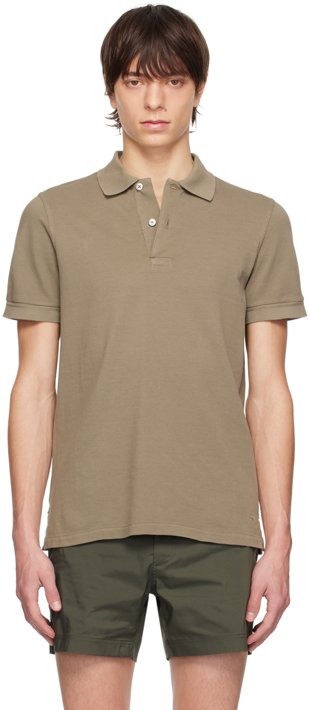 Tom Ford Short-sleeved Polo Shirt In Green