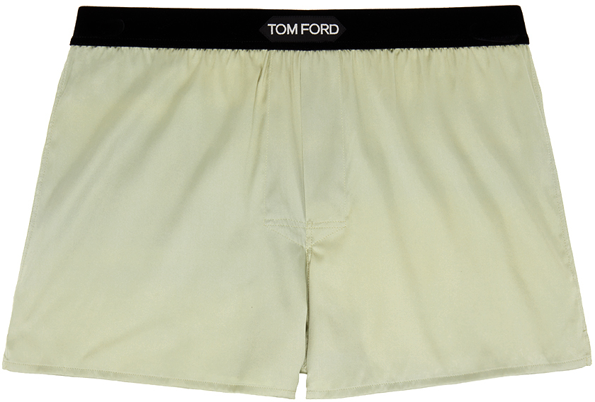Tom Ford Green Patch Boxers In 334 Pistachio | ModeSens