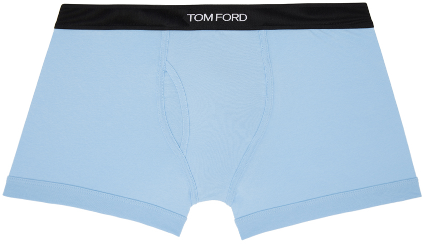 TOM FORD: Blue Jacquard Boxers | SSENSE
