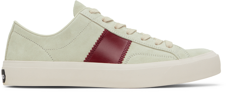 Tom Ford Suede Low-top Sneakers In Gray