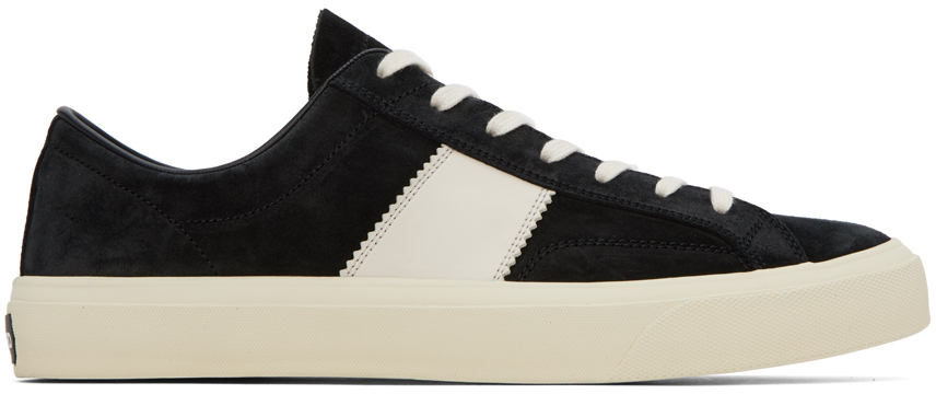 TOM FORD BLACK & OFF-WHITE CAMBRIDGE SNEAKERS