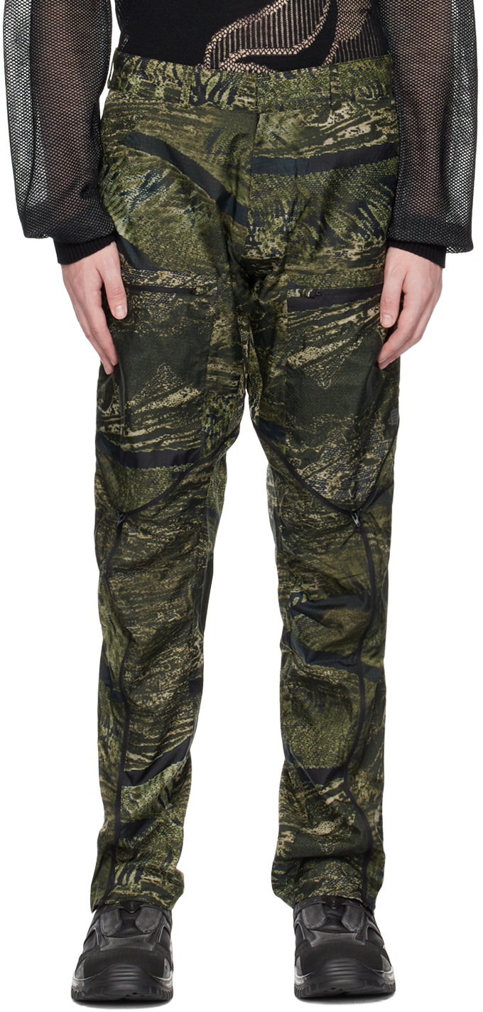 Shop Olly Shinder Khaki Convertible Cargo Pants In Forest Green