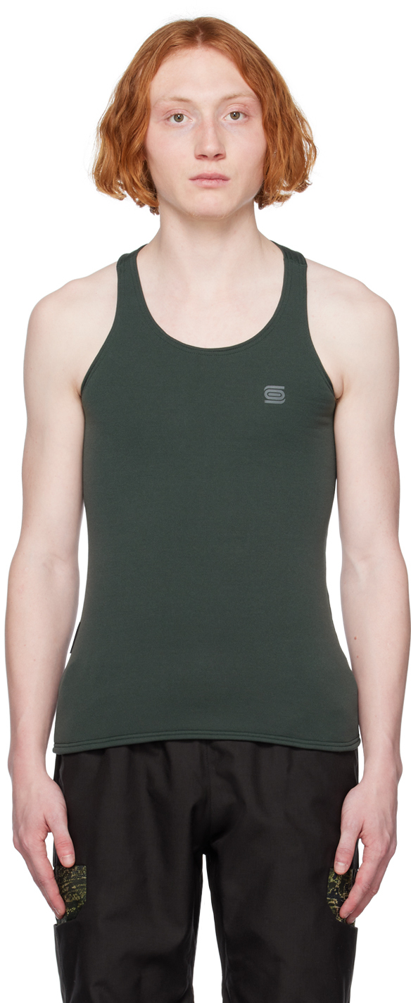 Olly Shinder Green Racerback Tank Top In Olive