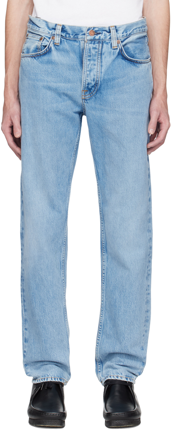 Nudie Jeans: Blue Steady Eddie II Jeans | SSENSE UK