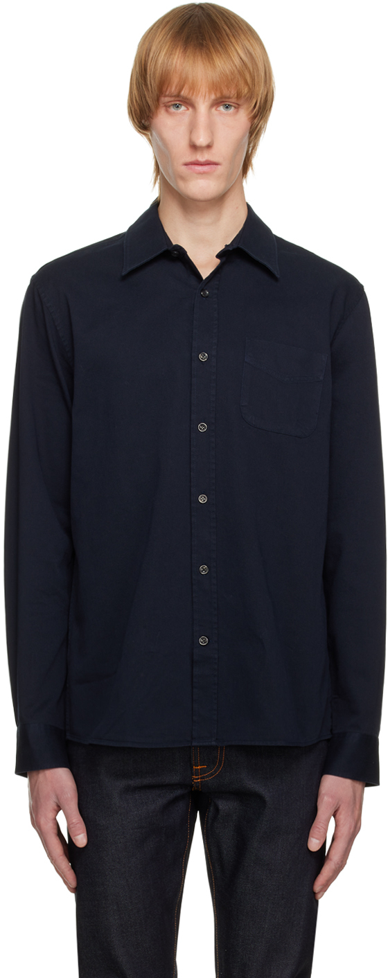 Nudie Jeans: Navy Pocket Shirt | SSENSE UK