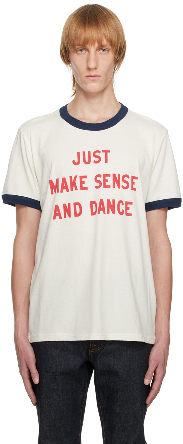 Nudie Jeans White Ricky Sense Dance T-shirt In Chalk White