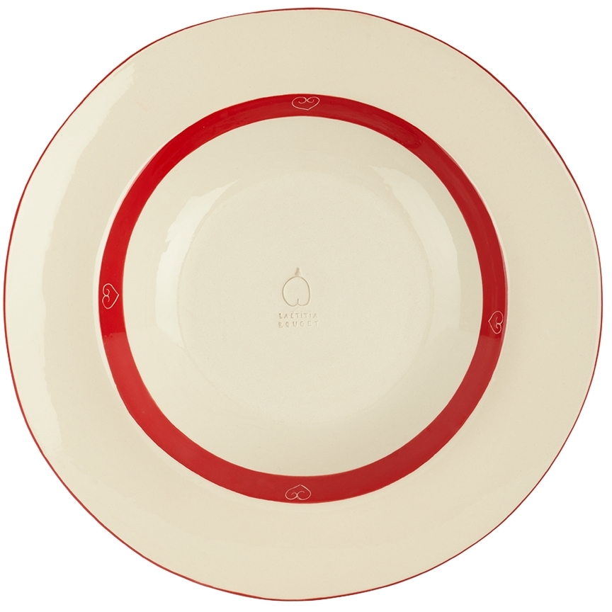 Laetitia Rouget Green & Red Sneaky You Dinner Plate In Sneaky Red