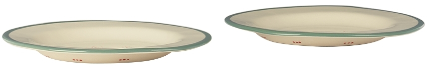 Laetitia Rouget Green 'oops I Did It Again' Dessert Plate Set In Oops I Did It Again