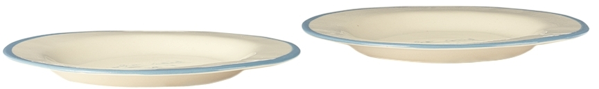 Laetitia Rouget Blue & White 'who Said I Can't Cook' Dessert Plate Set In Who Said I Cant Cook