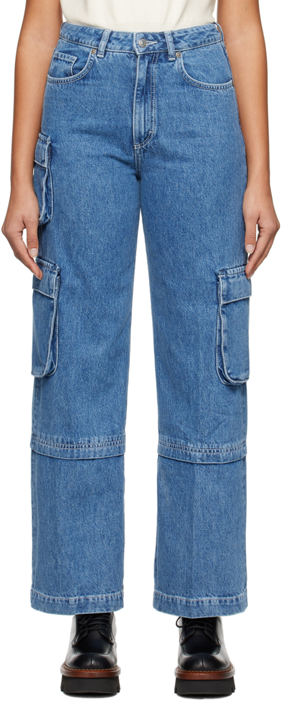 Hugo: Blue Relaxed-Fit Jeans | SSENSE
