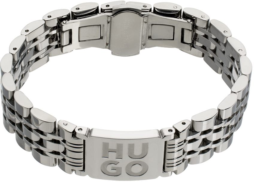 Hugo Silver Watch Bracelet In Silver 40