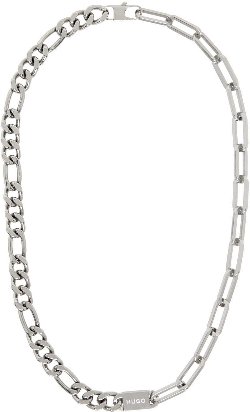 Hugo Silver Mixed Chain Necklace