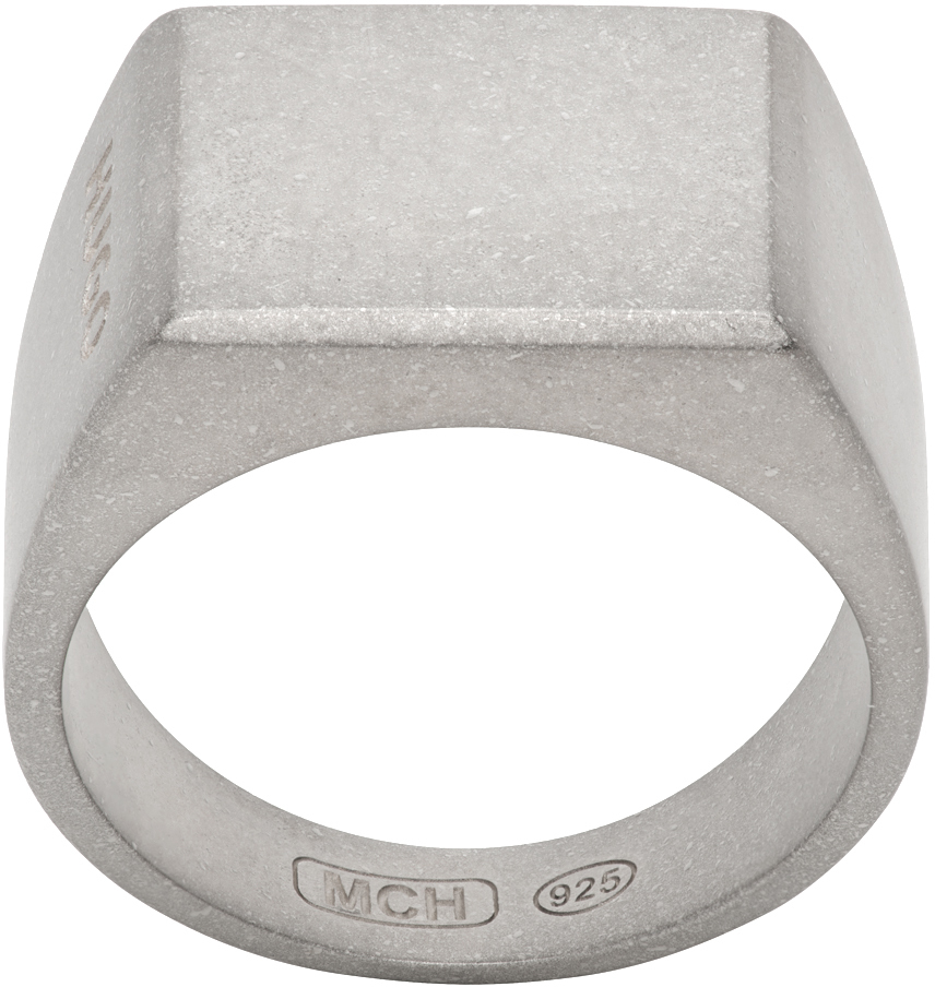 Hugo Silver Engraved Ring In Silver 041