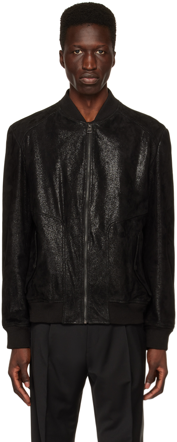 Leather Jacket by Hugo on Sale