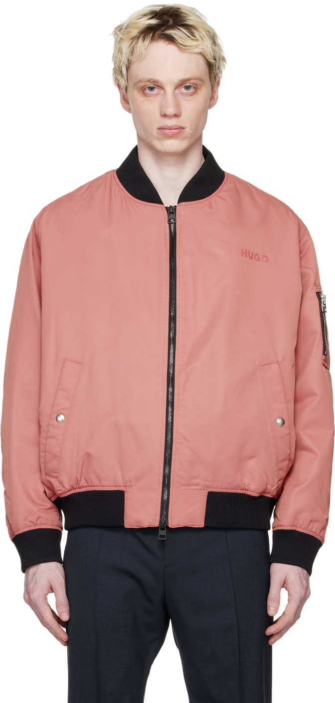 Hugo Pink Water-Repellent Bomber Jacket