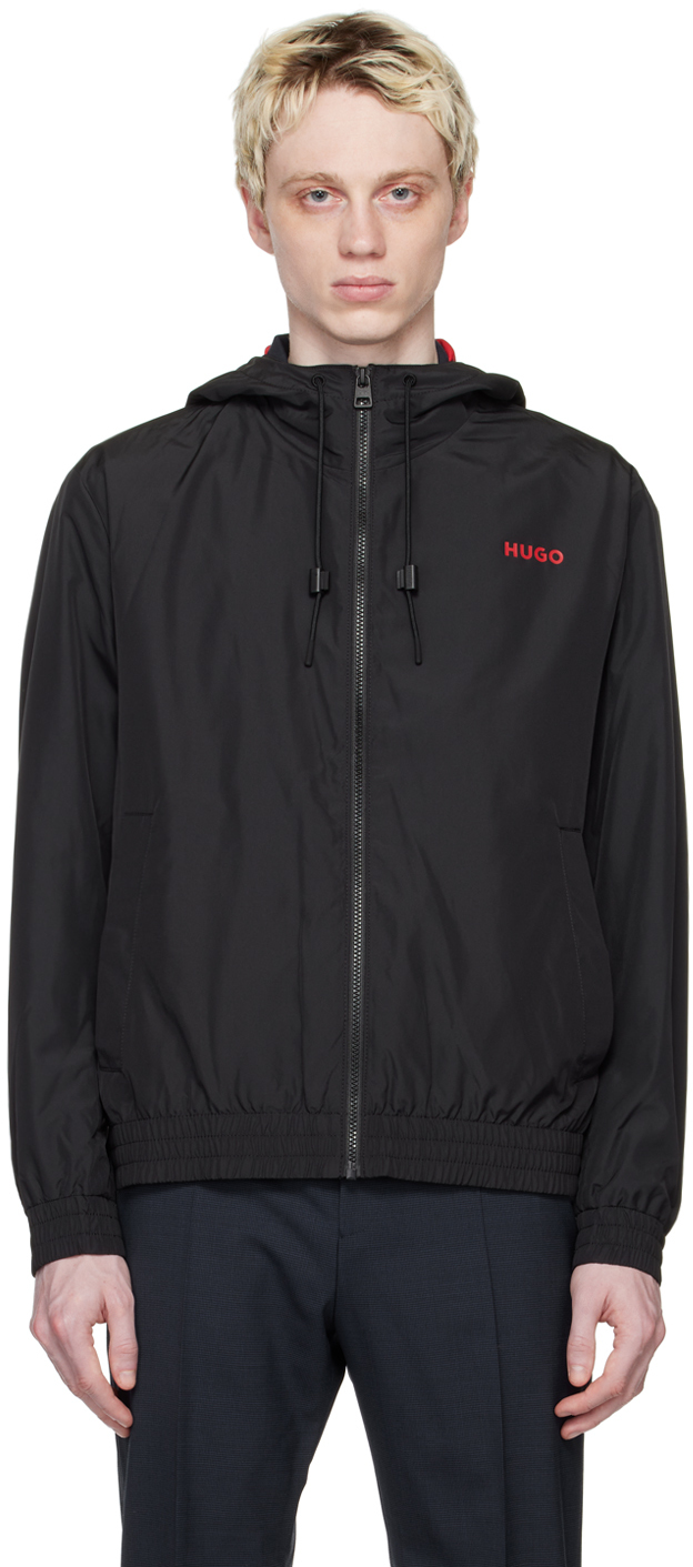 Hugo Jacket With Logo Print In Black