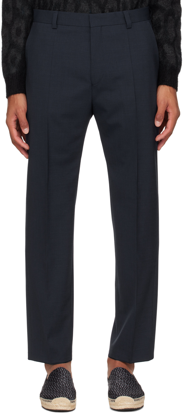 Hugo Navy Slim-Fit Trousers