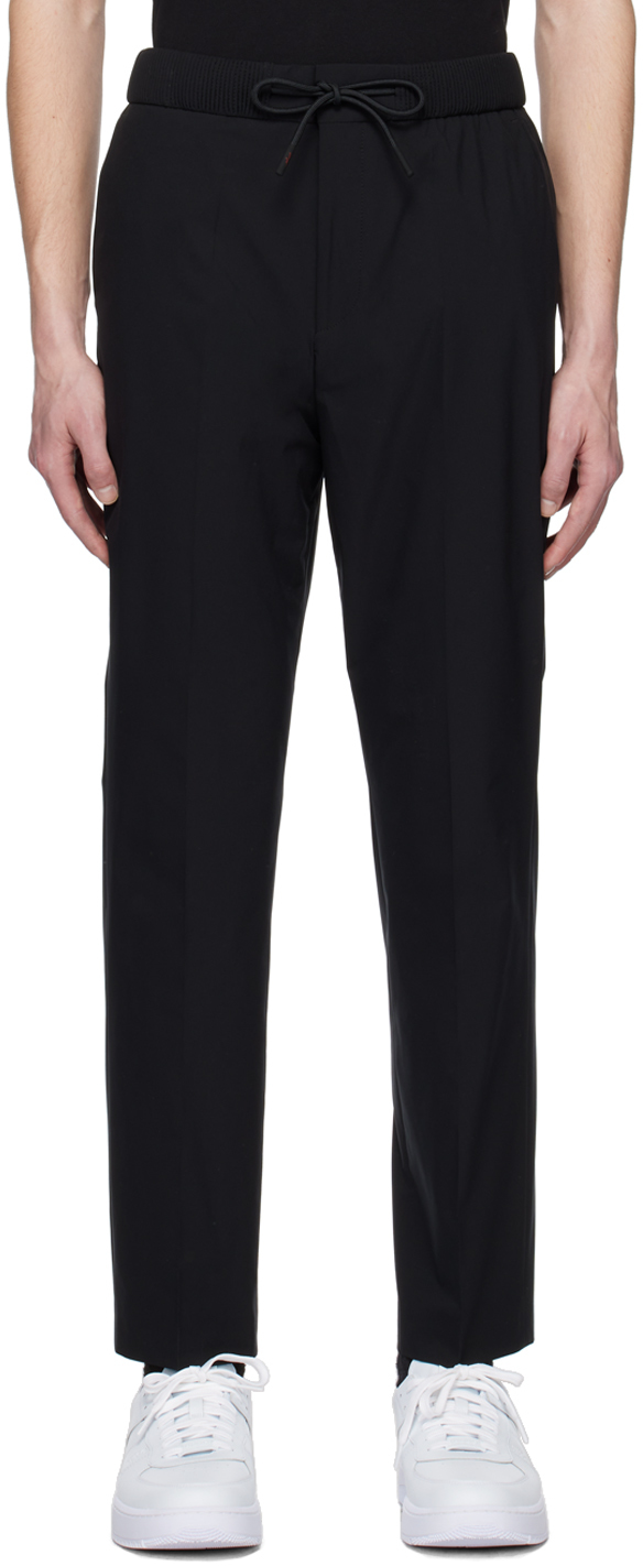 Hugo Black Slim-fit Trousers In Black 002