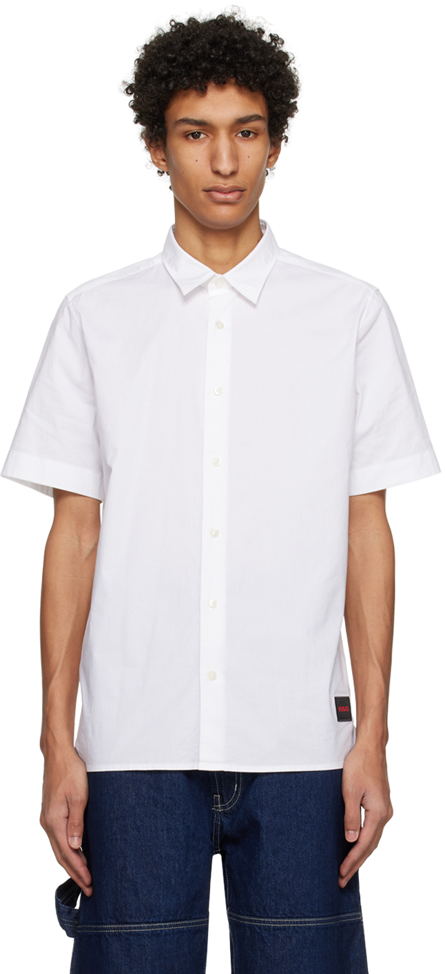 Hugo White Patch Shirt