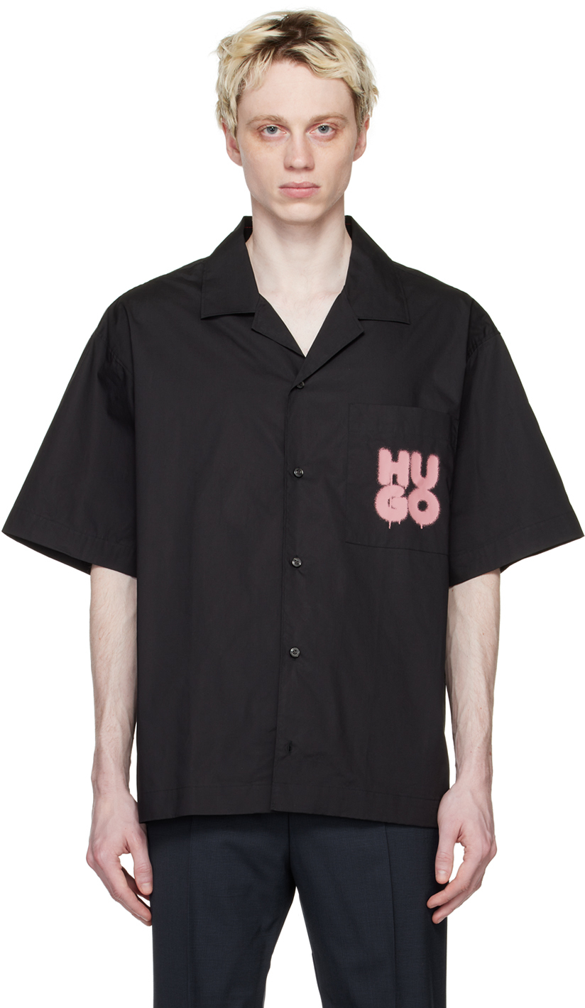 Hugo: Black Oversized Shirt | SSENSE