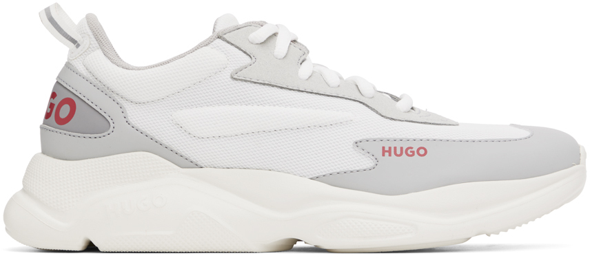 Hugo Panelled Low-top Sneakers In 灰色
