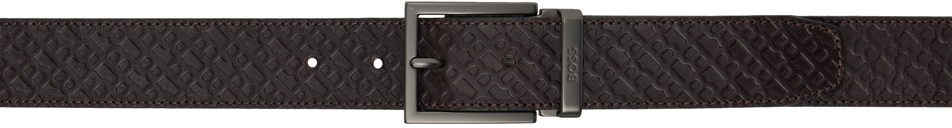 Hugo Boss Brown Pin-buckle Belt In 202 Dark Brown