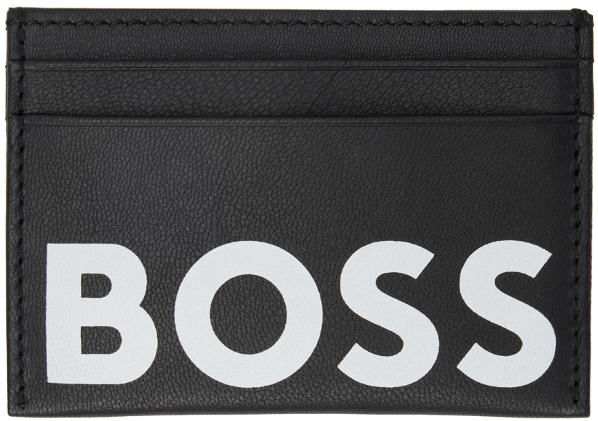 Hugo Boss Black Printed Card Holder In 002 Black