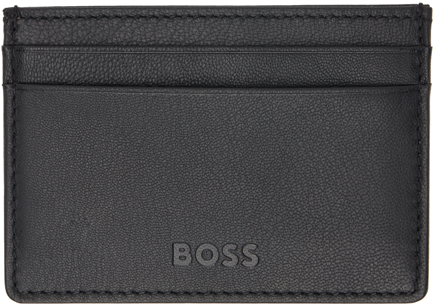 Hugo Boss Black Crew Card Holder In 001 Black