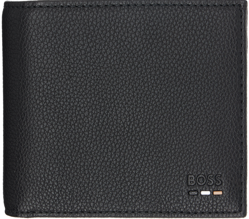 Hugo Boss Black Embossed Wallet In 001 Black