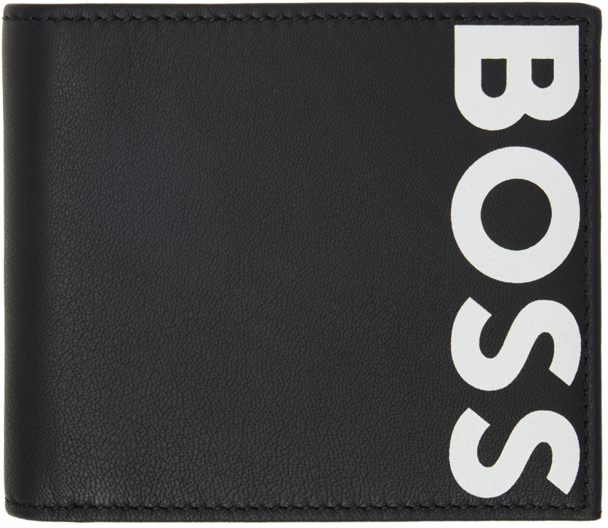 Hugo Boss Black Printed Wallet In 002 Black