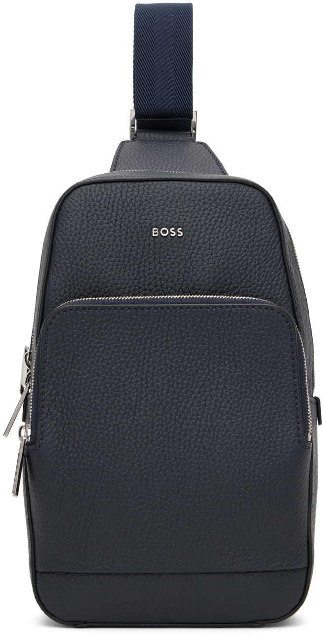 Hugo Boss Navy Mono-strap Backpack In 410 Navy