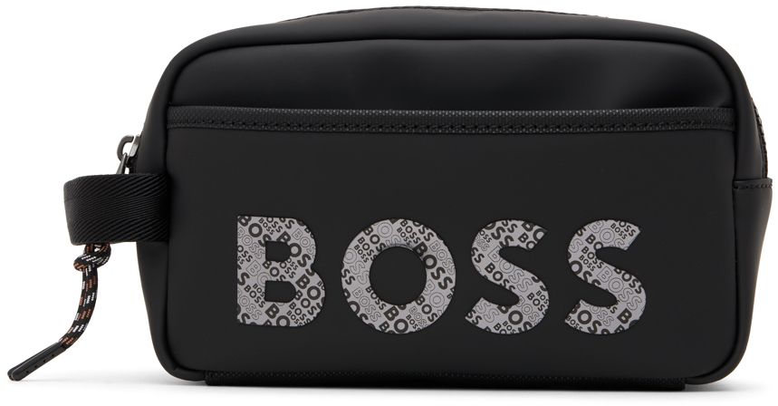 Hugo Boss Black Logo Pouch In 001 Black