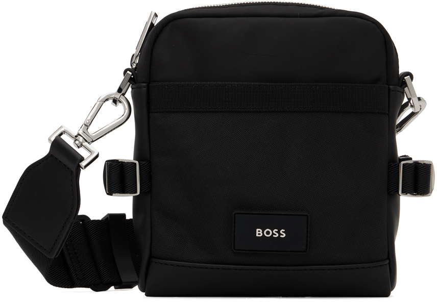 Hugo Boss Black Patch Bag In 001 Black