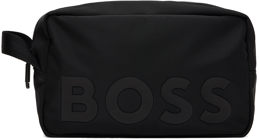 Hugo Boss Black Logo Pouch In 001 Black