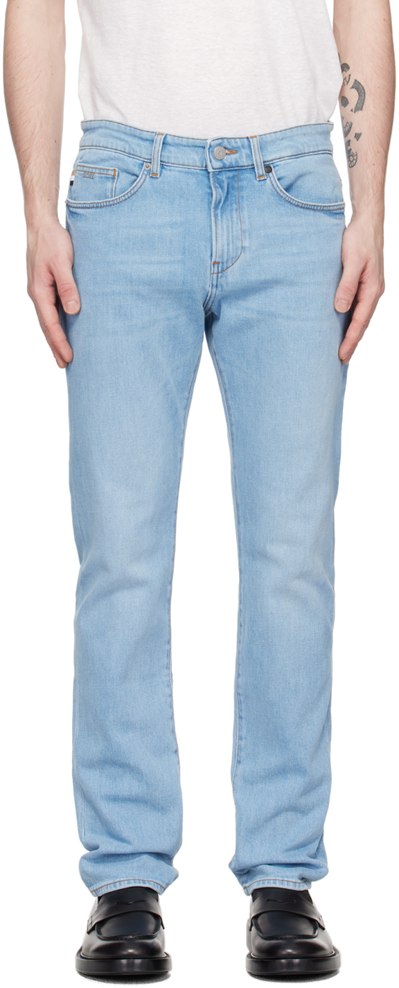BOSS: Blue Slim-Fit Jeans | SSENSE