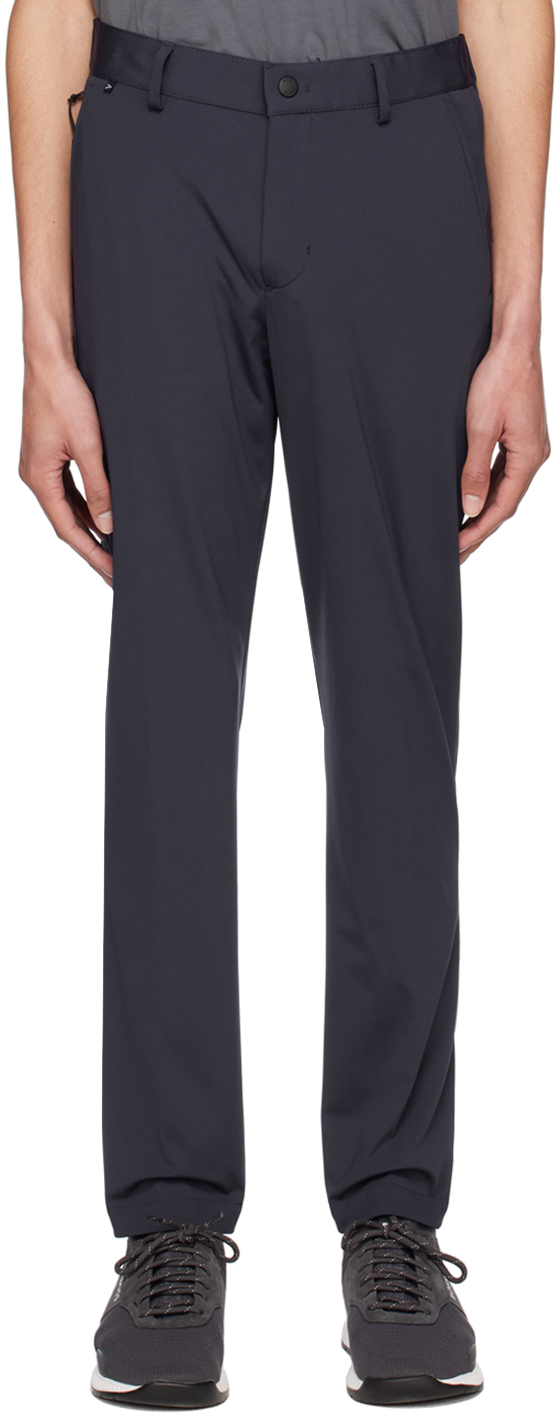 Hugo Boss Navy Perin Trousers In Dark Blue 404