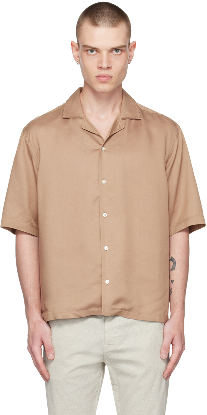 Hugo Boss Beige Regular-fit Shirt In Medium Beige 260