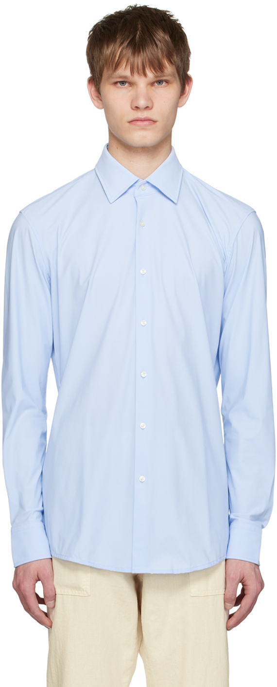 Shop Hugo Boss Blue Slim-fit Shirt In Light/pastel Blue 45
