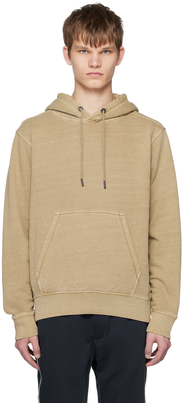 Tan Relaxed-Fit Hoodie