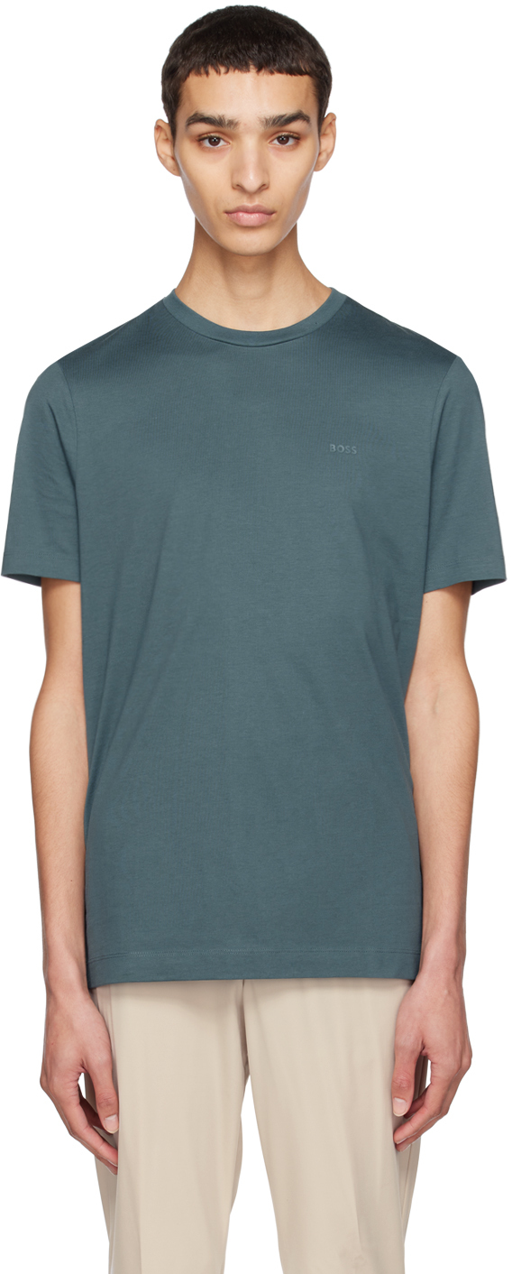 BOSS: Blue Thompson T-Shirt | SSENSE